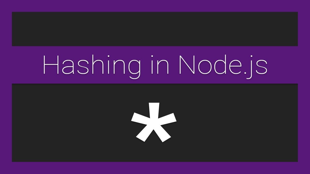 Hashing passwords in Node.js