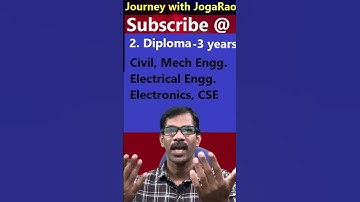 What next? After 10th Pass ? |Journey with JogaRao | Inter-Diploma- ITI-Vocational | Short-6 |