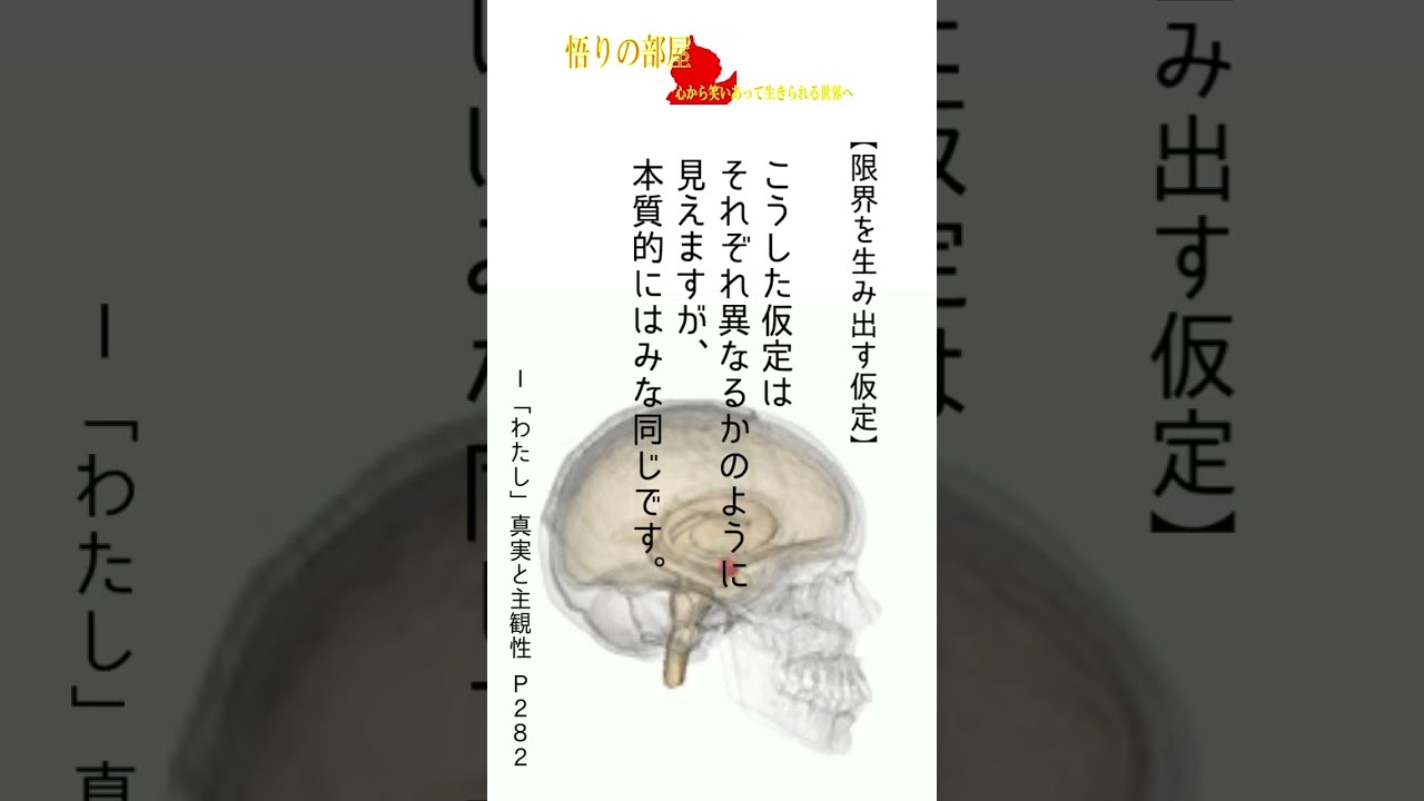 限界を生み出す仮定 Shorts 悟りの部屋 知らないうちに意識の外側で起こっている事 Youtube