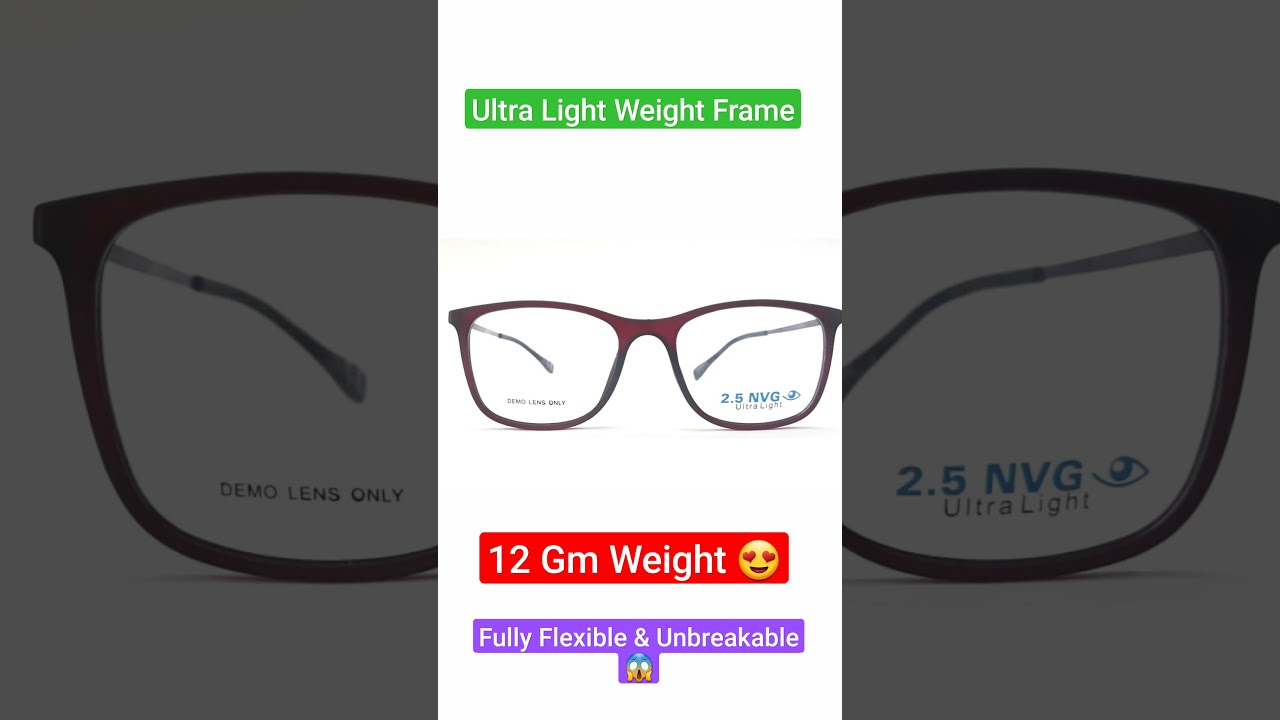 2.5 NVG Ultra Light Weight Frames With Power Lenses 