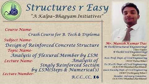 RCC_16_Mod-3_Analysis of Singly Reinforced Section by LSM(Steps & Numerical