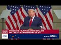 President Trump on 25th anniversary of 9/11: 'We will honor their lives'