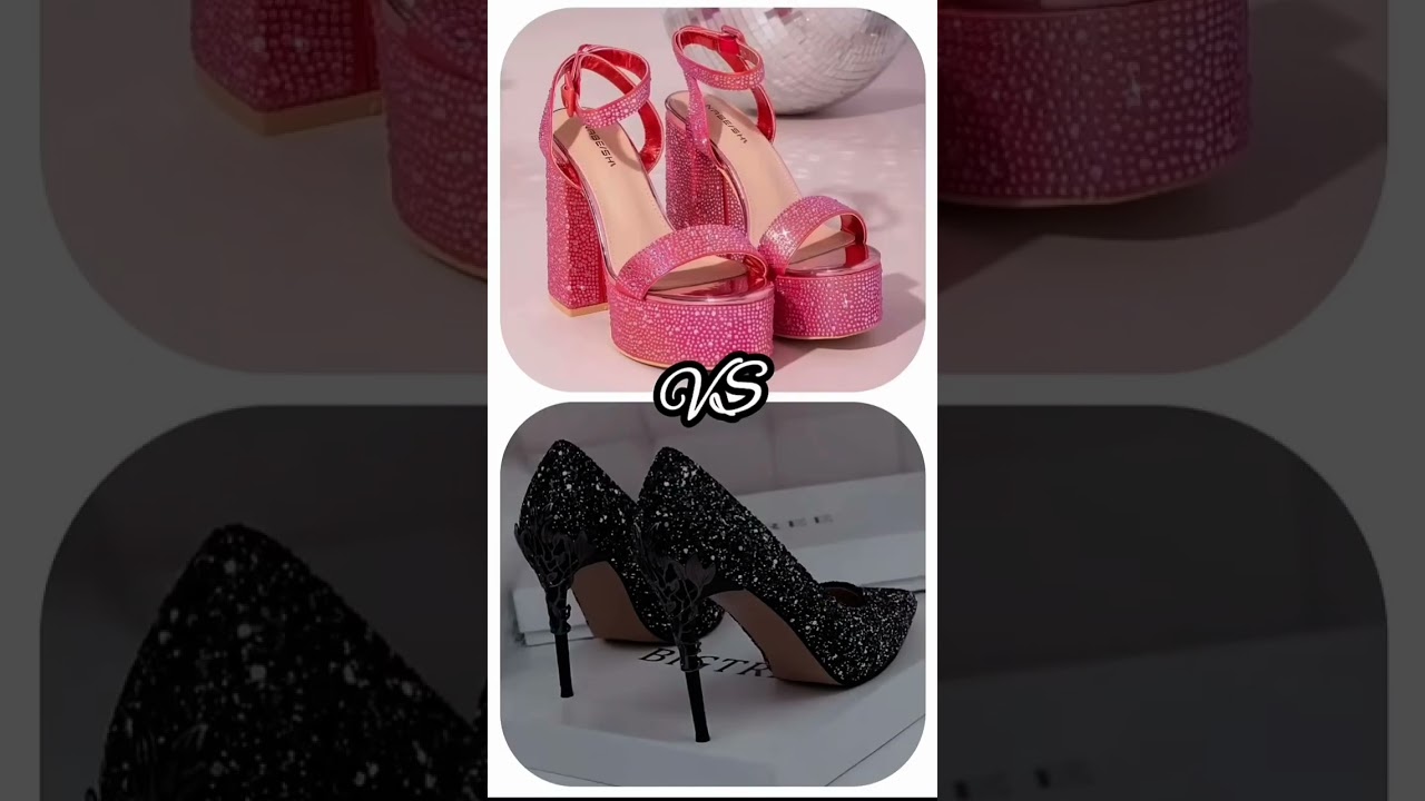 Glitter pink 🌺 VS Glitter black 🖤 ##