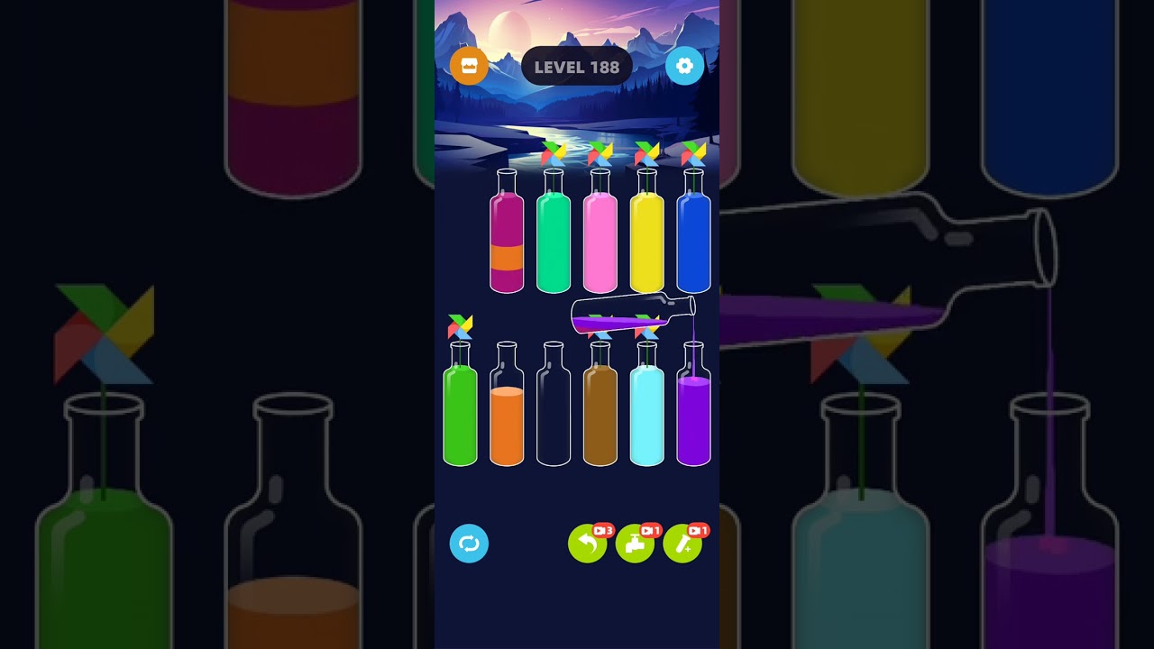 Water Sort Master Level 187, 188, 189, 190 Walkthrough Solution 