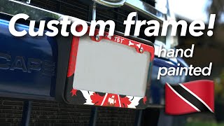 Trinidad & Tobago Custom License Plate Frame | Time-lapse Painting