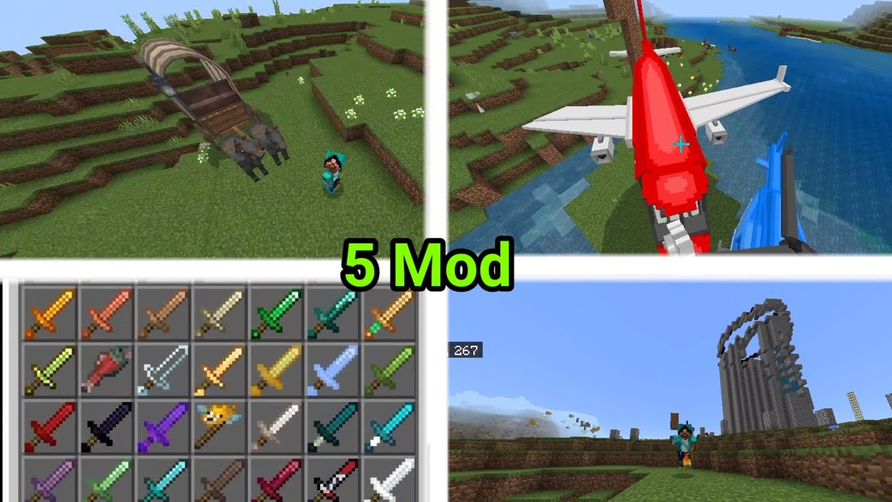 Top 5 Best Mods For Minecraft PE Survival || Best Mods And Addon For ...