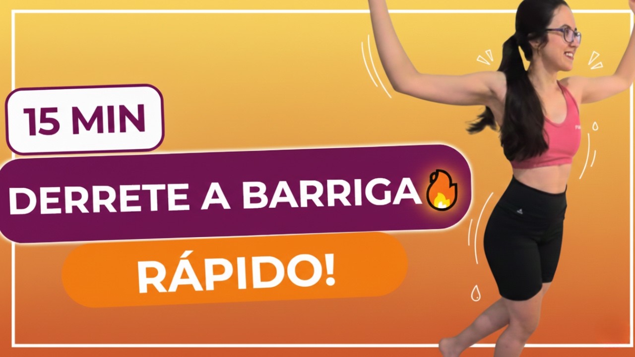 🔥CARDIO para PERDER BARRIGA e EMAGRECER rápido - DERRETE GORDURA - 15 MIN