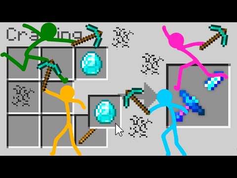 Stickman vs Minecraft Stickman ~ TNT TRAP for Red Stickman 