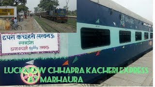 15113 Lucknow Chhapra Kacheri Express Arriving At Marhaura Railway Station With Amazing Track Sound