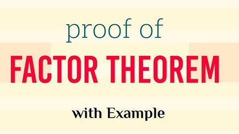 Factor theorem( in Tamil)