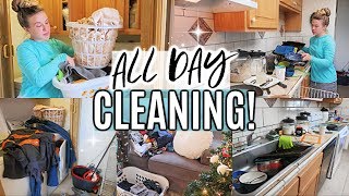 ALL DAY CLEAN WITH ME | WHOLE HOUSE CLEANING | EXTREME CLEANING MOTIVATION | SAHM