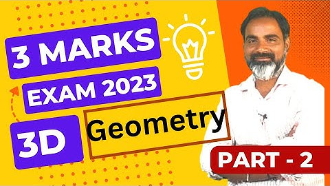 3D Geometry 3 Marks Part 2|Karnataka PUC II mathematics|Board Exam important fix questions 2023 exam