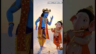 “जब गणेश जी ने कृष्ण जी की बांसुरी बजाई! 😱🎵 | Funniest Divine Moment Ever!”#aistory #shorts