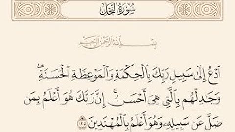 ماتيسر من سورة النحل للقارئ الشيخ : يوسف كمال