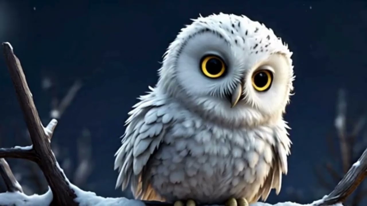 "Snowy Owl Night Flight 🦉 | Soothing Animal Rhyme for Kids | Bedtime Song & Story"