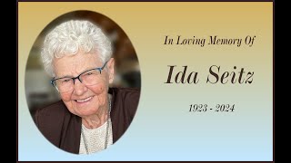 Funeral Service for Mrs. Ida Seitz