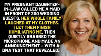 My pregnant daughter-in-law called me a maid in front of 200 wedding guests. Her whole family...