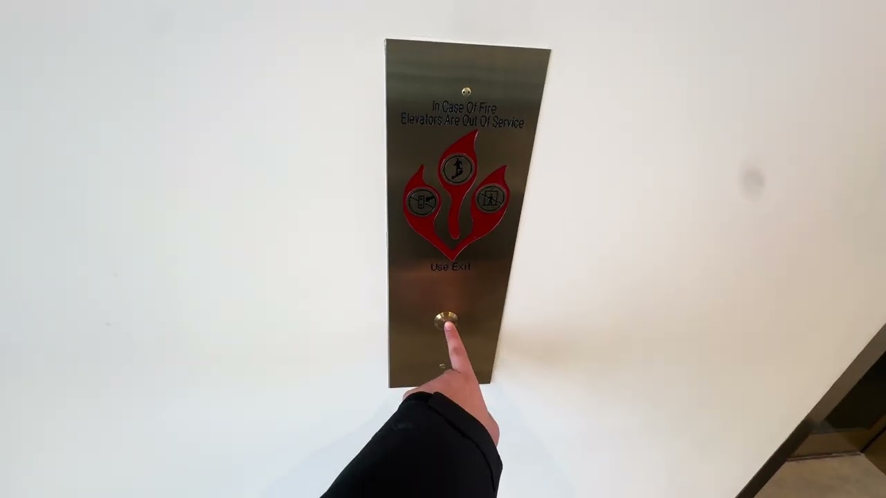 Modern KONE elevators inside the Belmont Park Village Shopping Outlet, in Belmont Park, NY.