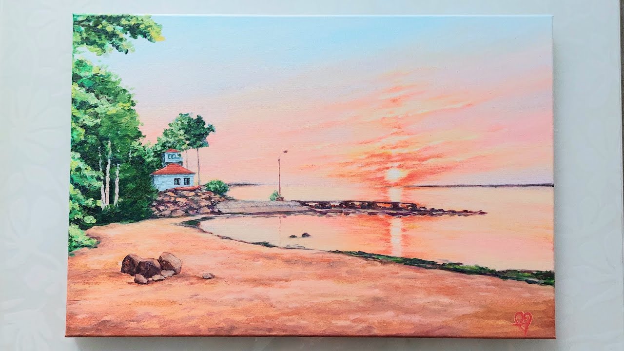 Картина "Сестрорецк. Дубковский пляж". 