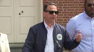 Gov. Shapiro Speaks at Tuesday Easter Egg Hunt.