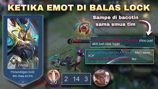 Akibat Emotin Zilong Mati Langsung Di Lock Zilong Sampe Mati 14 | Mobile legends Bang-bang