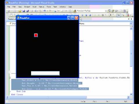 Breakout 2 of 7 - Visual Basic Game - YouTube