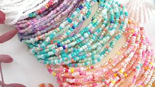 Summer Colors seed bead wrap bracelets