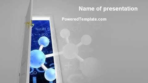 Atom Structure PowerPoint Template by PoweredTemplate.com