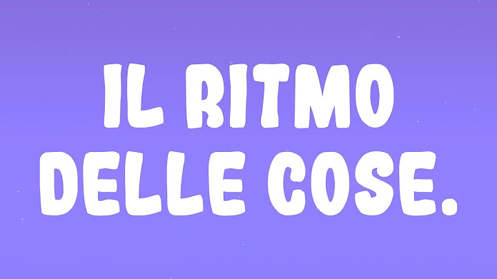 Rkomi - il ritmo delle cose. (Sanremo 2025)