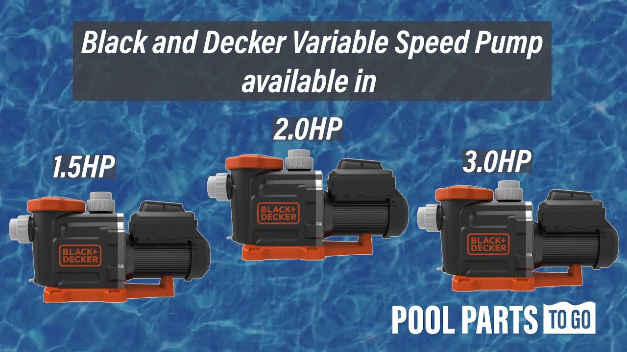 Black & Decker Variable Speed In Ground Pool Pump 