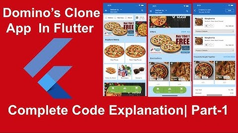 Dominos Clone App in Flutter | Flutter UI | Part-1