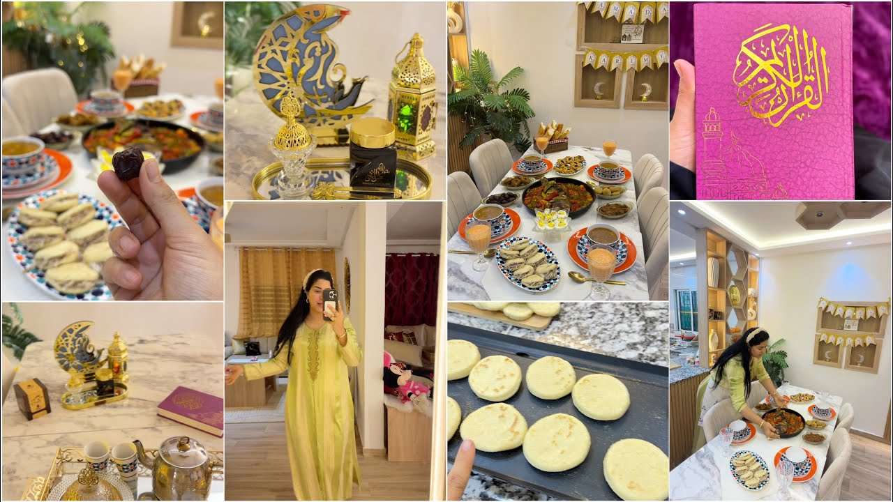 روتين اول يوم رمضان🌙وصفات سهلة وبسيطة كيفاش دوز نهاري مع بيبي قمر 🥰