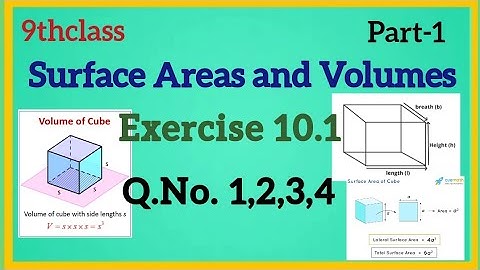 9thclass, Surface areas and Volumes,Exercise 10.1,Q.No.1,2,3,4 @mathsworldmakessmartintelugu