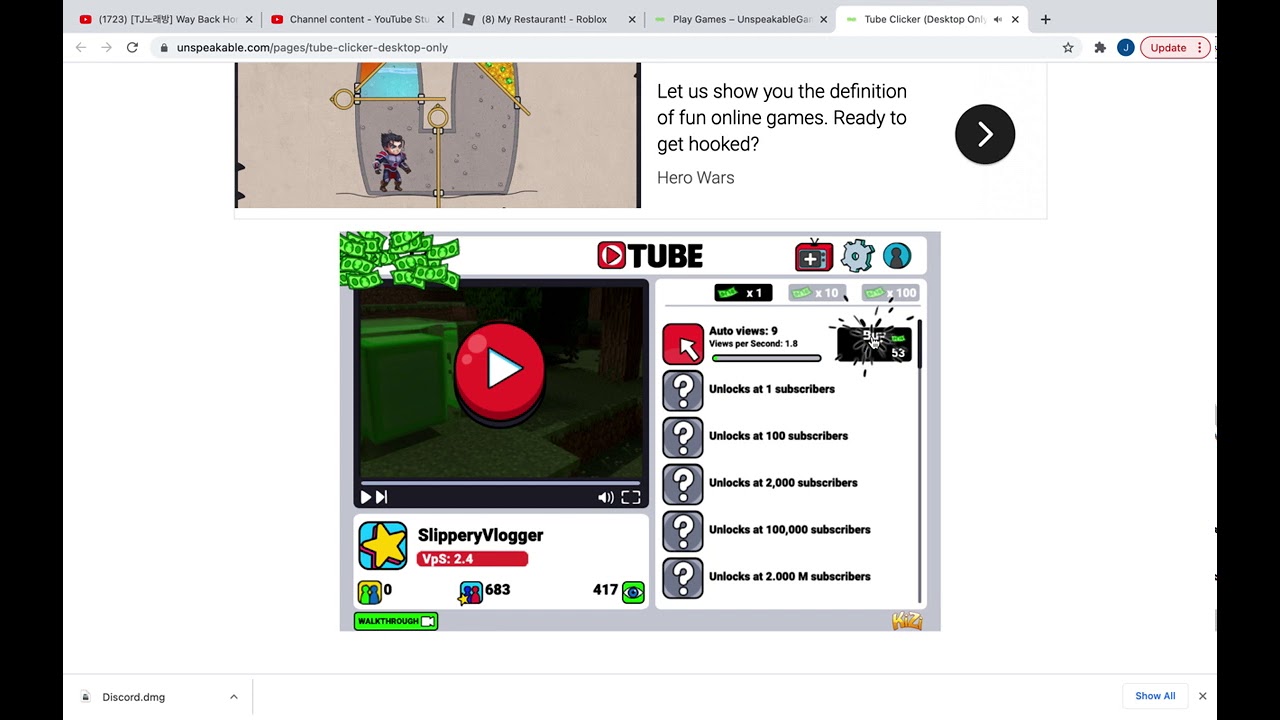 Starting a new channel in Tube Clicker!!!!! YouTube