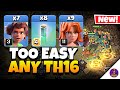 NEW META TH16 Root Rider Valkyrie Attack is INSANE | Best TH16 Attack Strategy in Clash of Clans 🔥