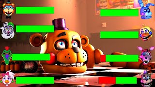 Sfm Fnaf Top 10 Rockstar Vs Fights With Healthbars