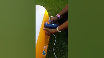 How to blow up an inflatable pool in 20 mins with no pump!
