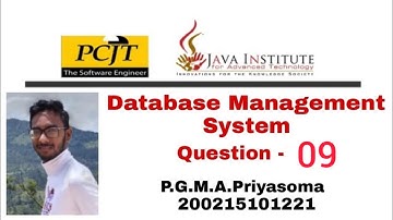 Database Management System | Question 09