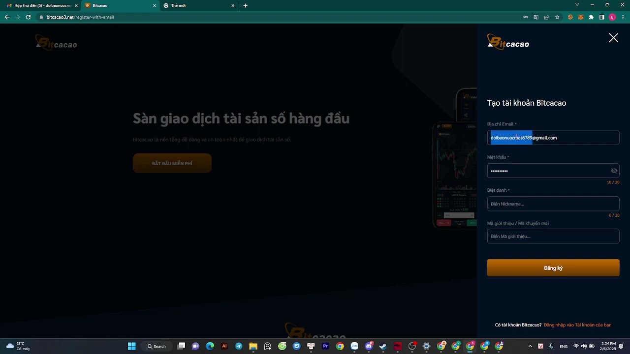 BITCACAO   Hướng dẫn đăng ký tài khoản Bitcacao, kiếm tiền online 2023 cực dễ