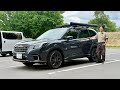 【スノーボーダーの愛車紹介】黒で締めた無骨SUV。走りも遊びも妥協しない大人のカスタムチョイス　SUBARUフォレスター /ENEMYS SOUさん