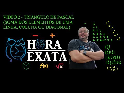 VIDEO 2   TRIANGULO DE PASCAL SOMA DOS ELEMENTOS DE UMA LINHA, COLUNA OU DIAGONAL