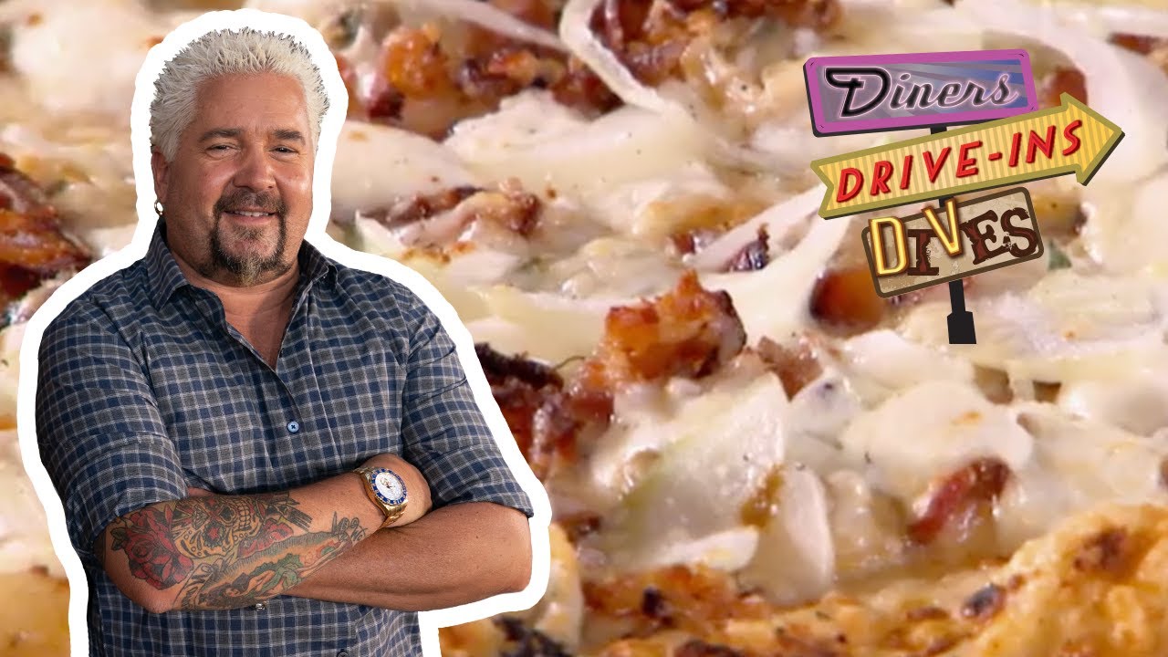 Guy Fieri Tries Bacon and CLAM Pizza | Diners, Drive-Ins and Dives | Food Network
