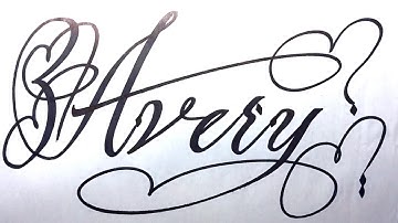 Avery Name Signature Calligraphy Status | #moderncalligraphy #cursive #YearofYou #avery @Avery