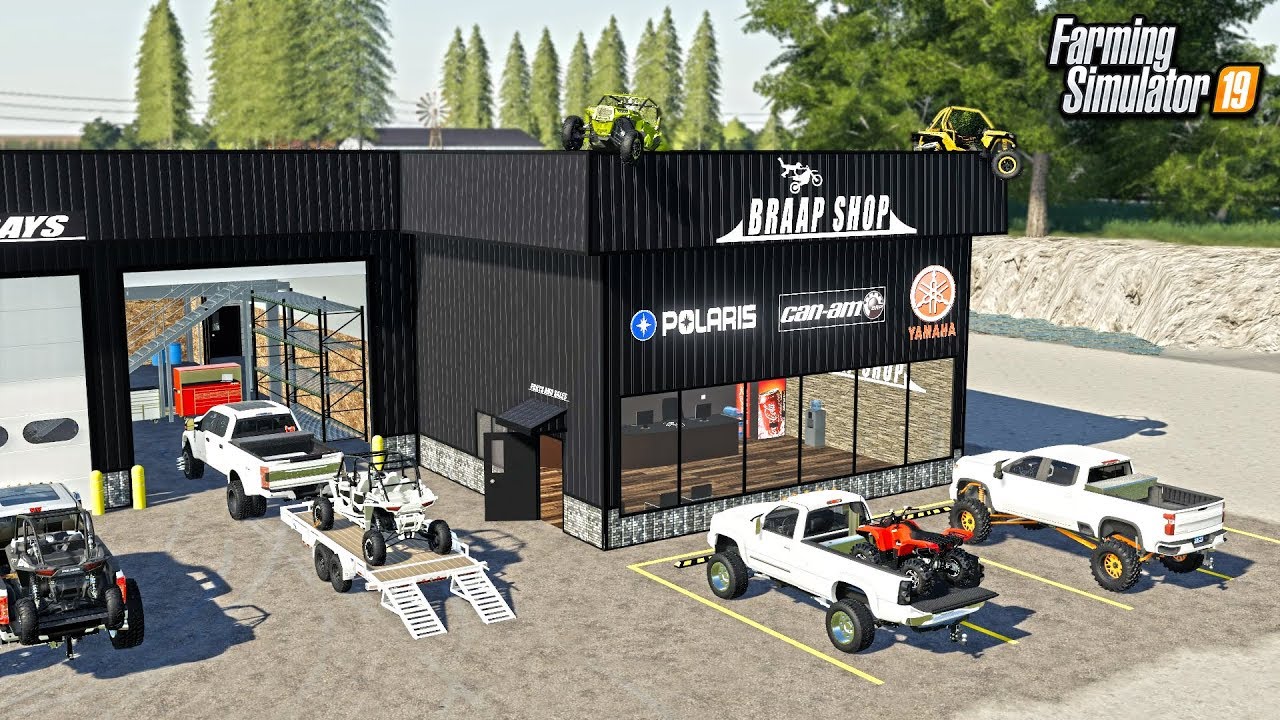 farming simulator 2019 latest news WELCOME TO THE BRAAP SHOP! (BUILDING A POWERSPORTS STORE) | FARMING SIMULATOR 2019