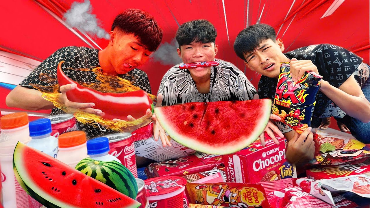 Tam Tai | Thử Thách Ăn Đồ Màu Đỏ