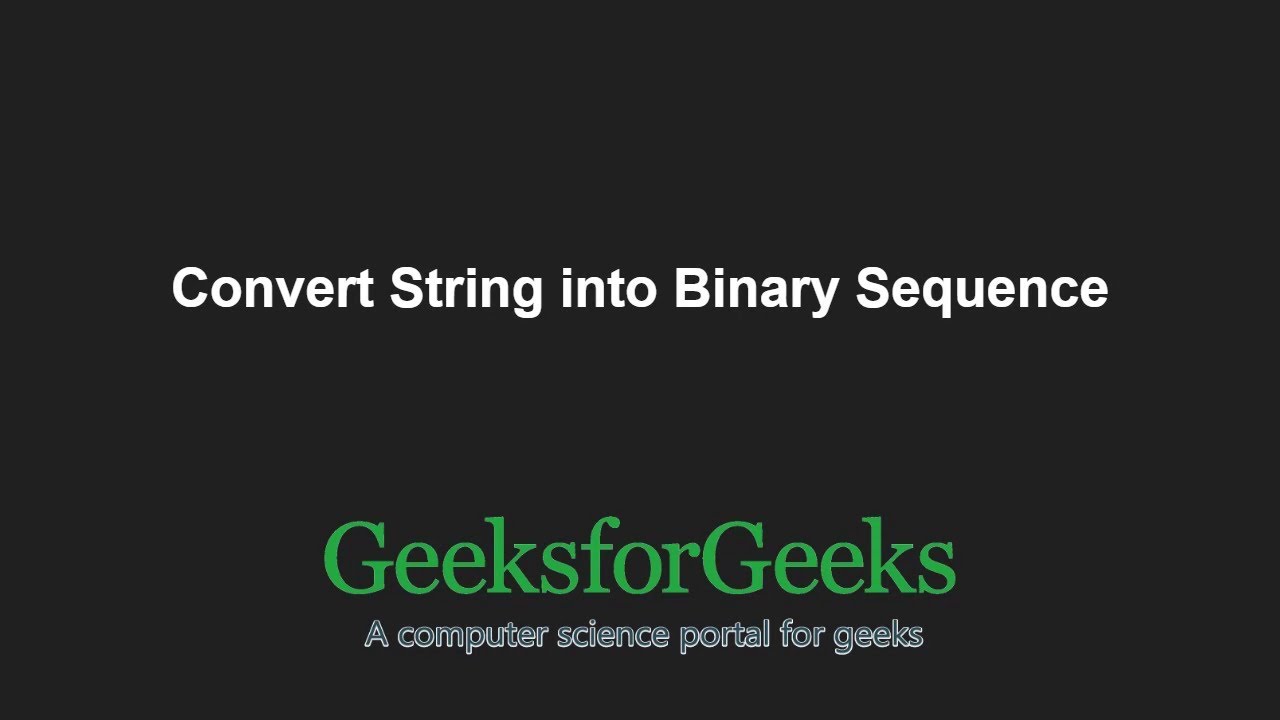 binary to string
