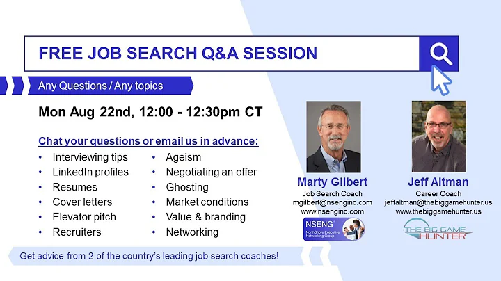 Live Job Search Q&A with Marty Gilbert