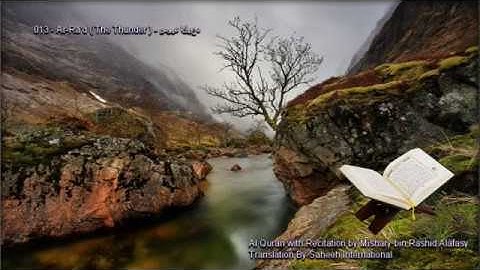 013. Ar-Rad (The Thunder) سورة الرعد (Quran in Arabic and English)