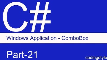 #codingstyle, combobox in c# windows application, example of combobox in c#.