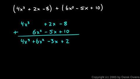 Prealgebra 10.2b - Adding and Subtracting Polynomials